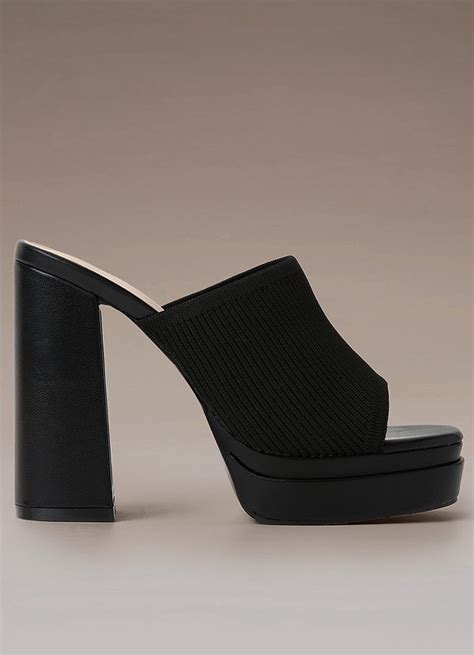 Black Black Platform Slide Sandals Shoes | Azazie