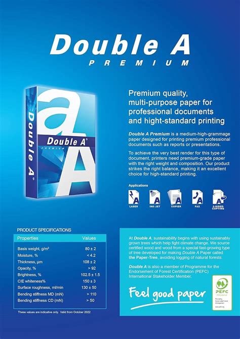 Double A Printer Copy Paper Size A4 Gsm 80 500 Pages Ream Bundle