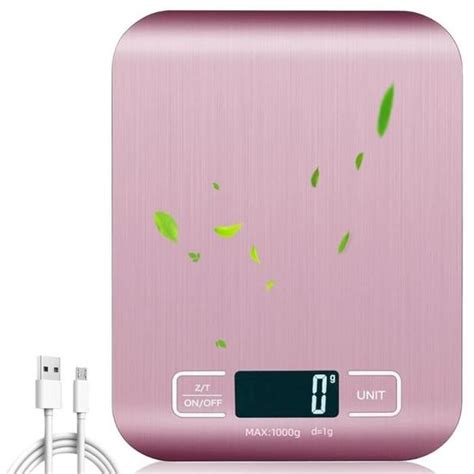 Balance De Cuisine Num Rique Rechargeable Par Usb Kg G Balance