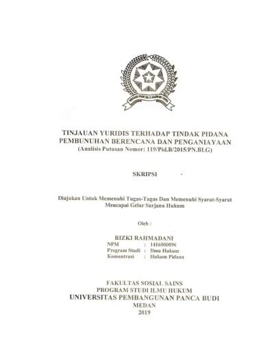 Sistematika Penulisan ABSTRAK TINJAUAN YURIDIS TERHADAP TINDAK PIDANA