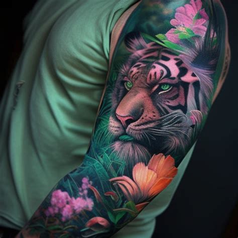 62 Tiger Sleeve Tattoo Ideas - TattooClue.com