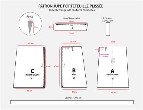 Patron Couture Jupe Portefeuille