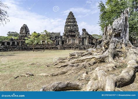 Phimai Stone Castle An Ancient Khmer Castle Located In The Historical