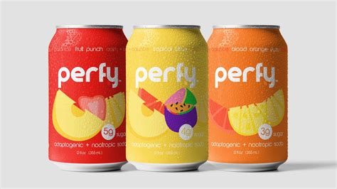 Perfy The Perfectly Quirky Soda Dieline Design Branding