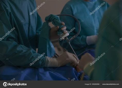 Team Professional Doctors Performing Operation Surgery Room Stock Photo