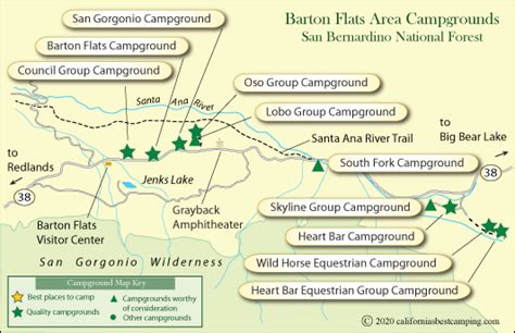 Barton Flats Area Campgound Map