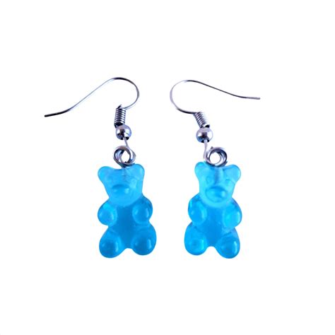 Gummy Bear Dangle Earrings Fun Fruity And Stylish Confetti Kitty