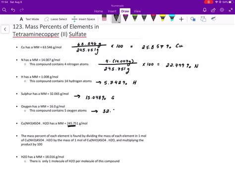 Solved Calculate The Molar Mass And The Mass Percent Of Each Element In