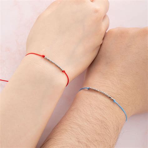 Couple Name Morse Code Bracelets Long Distance Relationship Bracelets