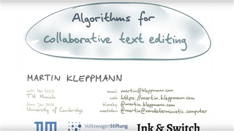 New Algorithms For Collaborative Text Editing By Martin Kleppmann