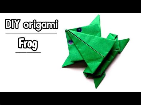 How To Make A Frog Diy Origami Frog How To Make A Paper Jumping