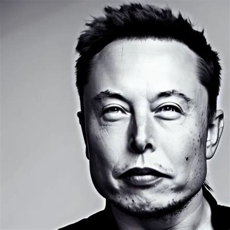 Elon Musk As A Gigachad Black And White Photo Stable Diffusion