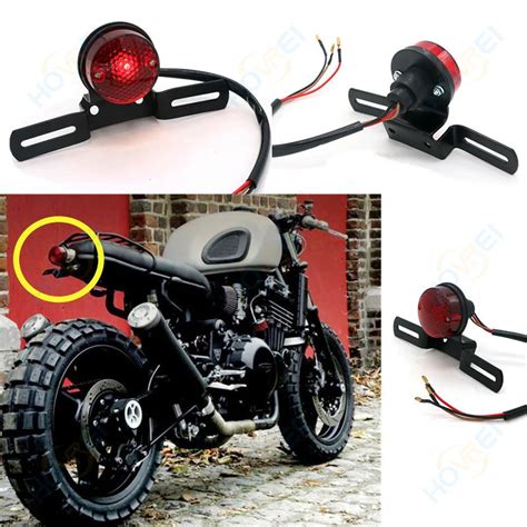 New Universal Motorcycle Led Retro Taillight Brake Light License Plate