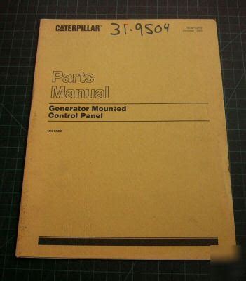 Cat caterpillar generator control panel parts manual