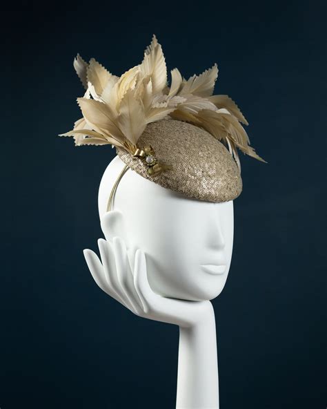 Gold Sequin Beret • Fi Graham Millinery