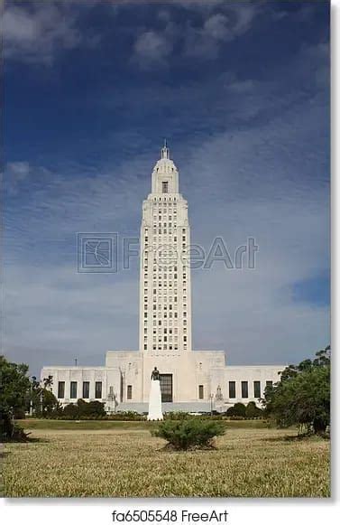 Free art print of The Louisiana State Capital building and Huey Long ...