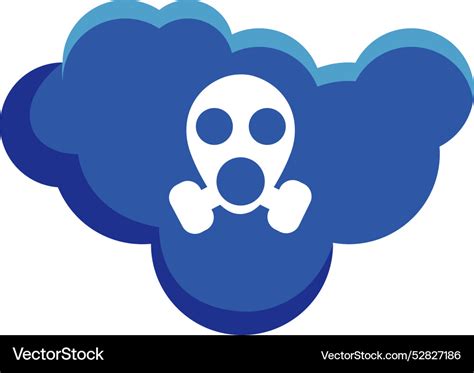 Toxic cloud color icon poison gas symbol Vector Image