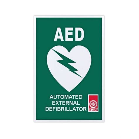 St John First Aid Signage For Aed