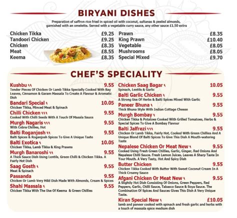 Kiran Takeaway Rossendale S Full Menu Online