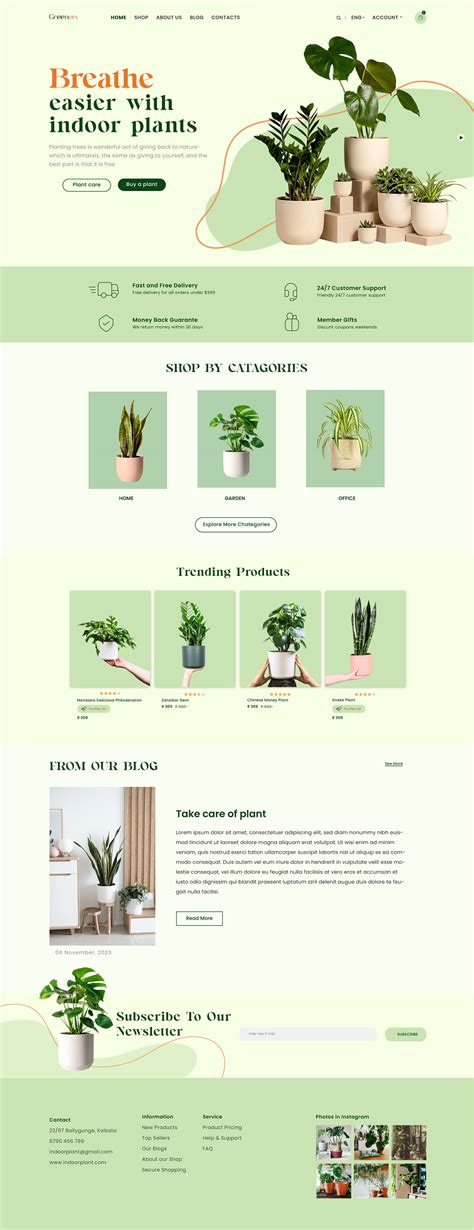 Web Design / Website of the indoor plant store :: Behance