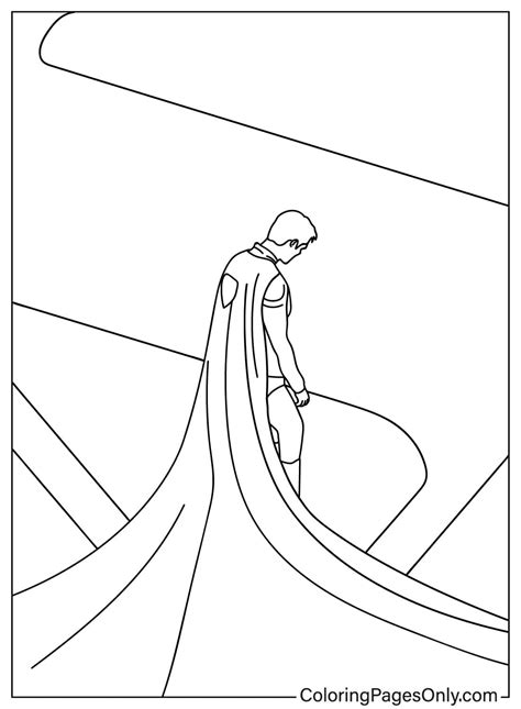 Superman Meditated Under The Moonlight Free Printable Coloring Pages