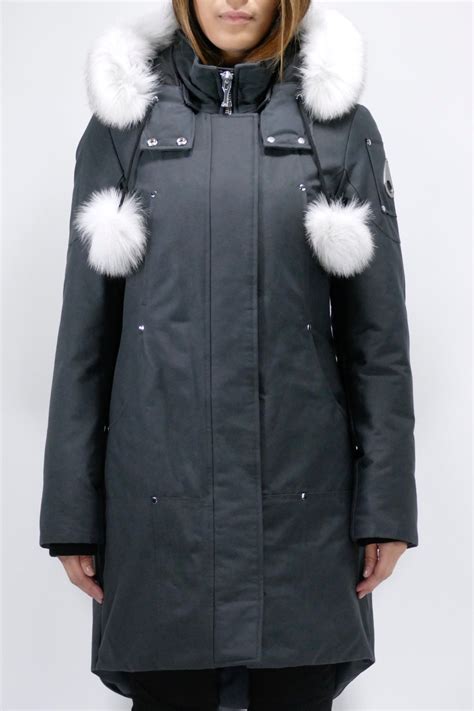 Moose Knuckles Womens Parka Stirling Parka Granitenatural Due West