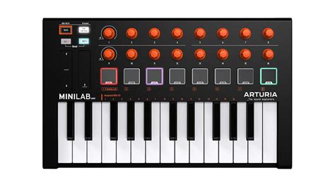 Arturia MiniLab MKII 25 Slim Key Portable USB Midi Controller Orange