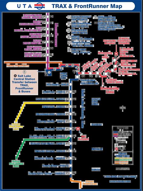 Salt Lake Metro System Map Subway Mapsof Net