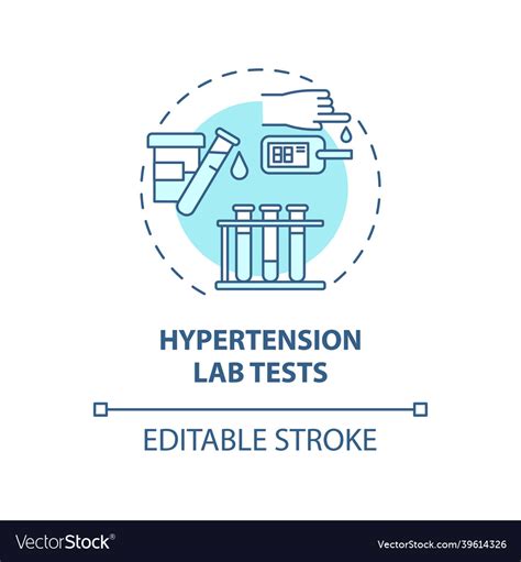 Hypertension Lab Tests Concept Icon Royalty Free Vector