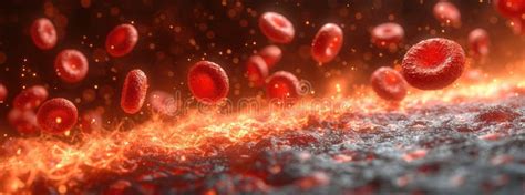 Glóbulos Rojos Y Hemoglobina Encerrar Imágenes Médicas Imagen de