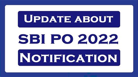 Sbi Po 2022 Notification Update Youtube