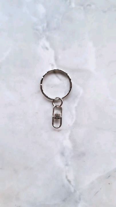 GANCI RING ULIR PUTAR GANTUNGAN KUNCI RANTAI SILVER RING GANCI