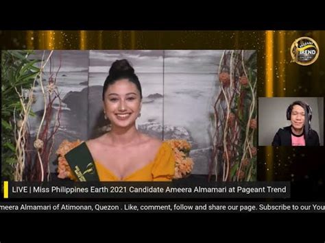 LIVE Miss Philippines Earth 2021 Candidate Ameera Almamari At Pageant