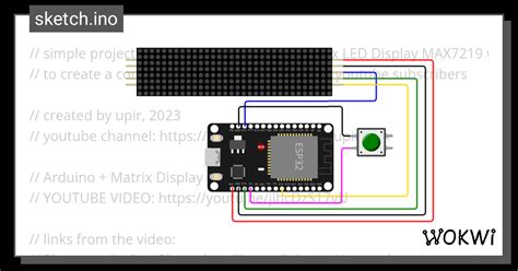 ESP32 MAX7219 Matrix U8g2 Copy Wokwi ESP32 STM32 Arduino Simulator