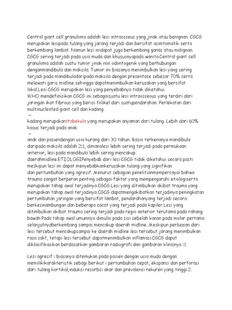 central giant cell granuloma