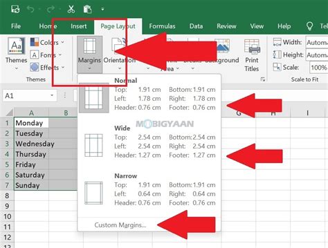 How To Adjust Page Margins In Microsoft Excel For Printing Tech Ensive