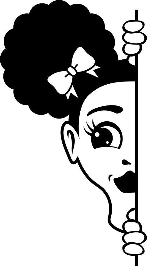 Bandana Girl Svg Peekaboo Girl Svg Afro Puff Svg Summer G Inspire