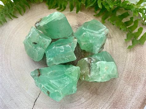 Raw Green Calcite Crystal For Emotional Balance And Anxiety