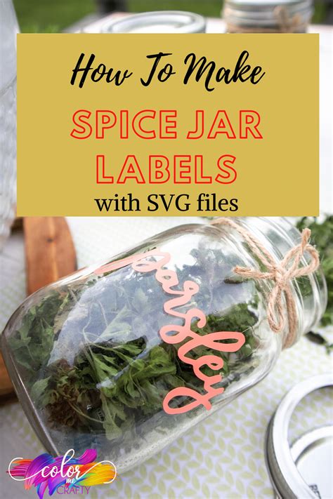 Easy Spice Jar Labels With Cricut Joy - Color Me Crafty