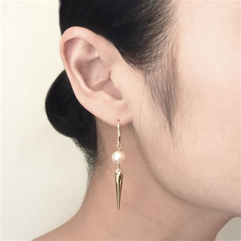 Pearl Spike Earrings