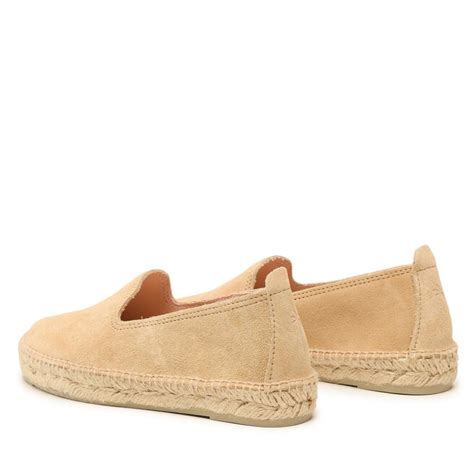 Espadrilles Manebi Suede Flat Espadrilles Beige Eschuhe De