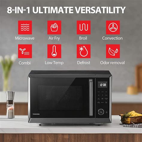 Toshiba 1-cu ft 1000-Watt Air Fry Sensor Cooking Controls Countertop