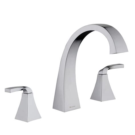 Glacier Bay Leary Curve 2 Handle Deck Mount Roman Tub Faucet In Chrome Hd65601 5101 The Home Depot