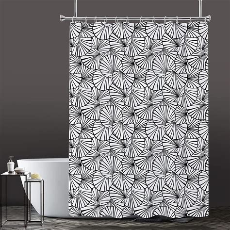 Lushomes Bathroom Shower Curtain With 12 Hooks Eyelets Printed Lotus