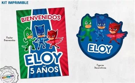 Kit Imprimible Héroes En Pijamas Pj Mask Personalizado en venta en Mar