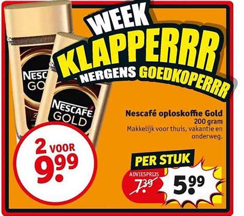 Nescafe Oploskoffie Gold Aanbieding Bij Kruidvat Folders Nl