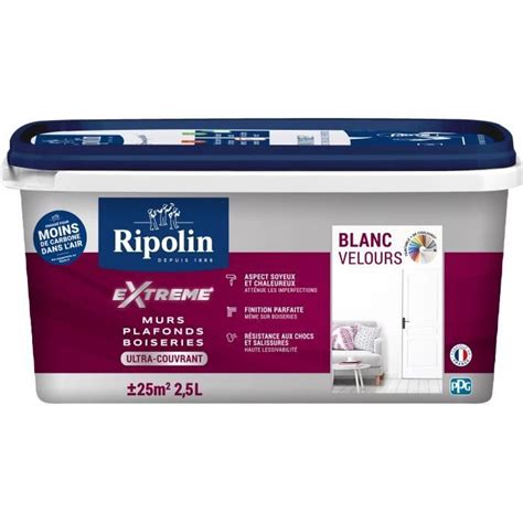 Ripolin Peinture Blanche Monocouche Pour Murs Plafonds Boiseries Et