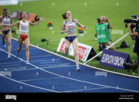 Laura Muir winning the 1500 meters at the European Athletics ...