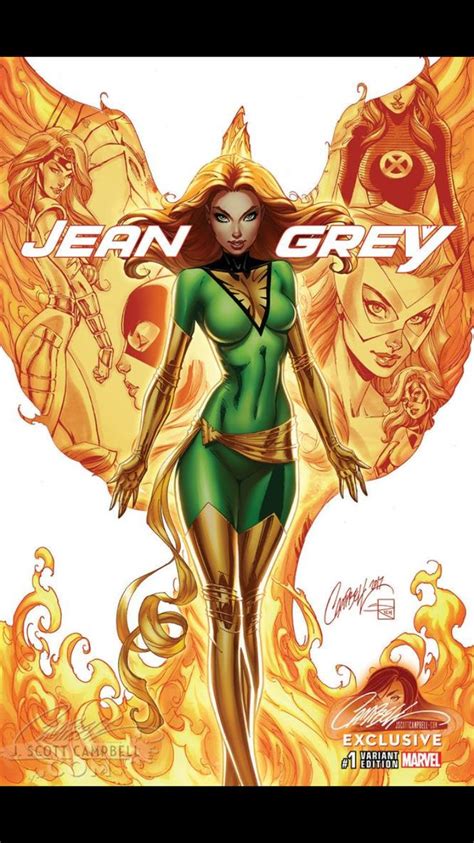 J Scott Campbell Art Marvel Jean Grey Jean Grey Scott Campbell