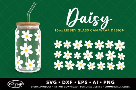 Daisy Libbey Glass Wrap Svg Graphic By Artbysugu Creative Fabrica